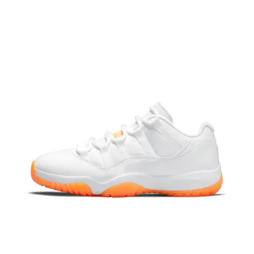 Jordan Air Jordan 11 Retro Low 'Яркий Citrus' Low Top Винтажные баскетбольные кроссовки Женские Белый Оранжевый