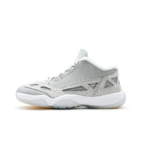 Jordan Air Jordan 11 Retro Low IE Silver Zest Low Top Винтажные баскетбольные кроссовки Мужской Серый Белый