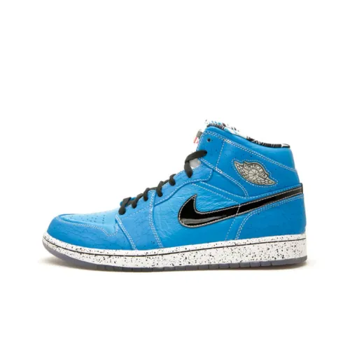 Jordan Air Jordan 1 Ретро Quai 54 Ruff N Tuff Противоскользящий MID Топ Винтажные баскетбольные кроссовки Мужской Синий