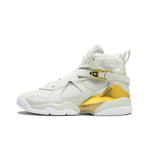 Jordan Air Jordan 8 Retro Champagne High Top Винтажные баскетбольные кроссовки Женские Champagne White Gold