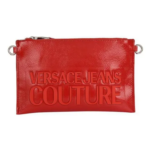 VERSACE JEANS COUTURE Запястье Сумка Клатч Маленькая Женская Красная
