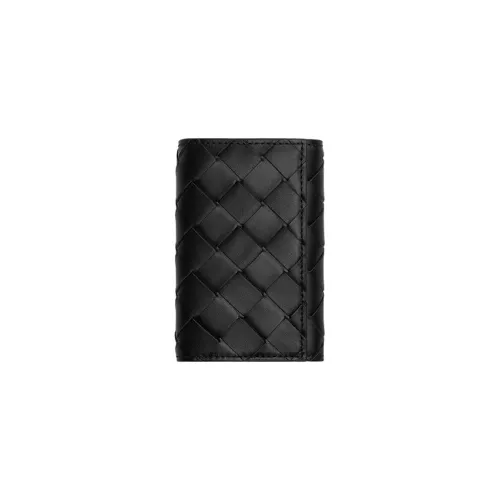 Bottega Veneta Коровья кожа Держатель для карт Key Pouch Мужской Черный Красный Песочный Красный