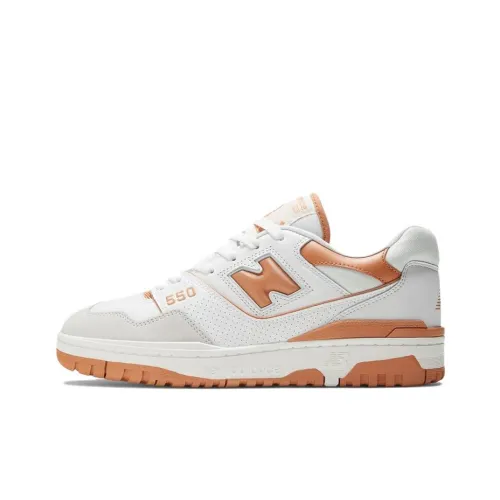 New Balance NB 550 Low Топ Винтажные Баскетбольные Кроссовки Унисекс Оранжевый Белый