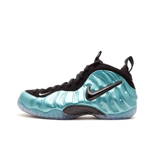 Nike Foamposite Pro Электрический Синий MID Топ Винтажные Баскетбольные Кроссовки Мужской Черный Белый