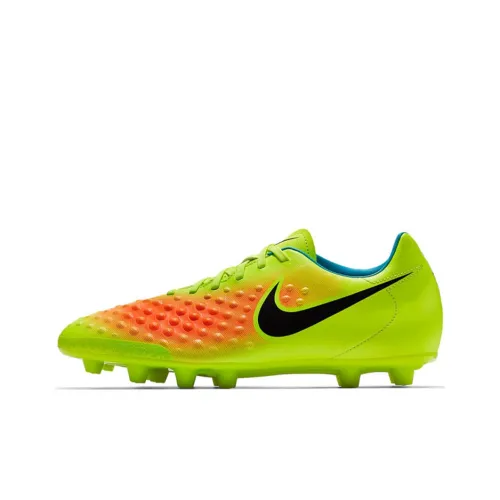 Nike MAGISTA ONDA 2 HG Твердый Ground Shock Absorbers Противоскользящие Устойчивые к истиранию Футбольные бутсы Мужские Зеленый Оранжевый