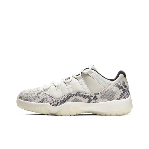 Jordan Air Jordan 11 Snakeskin Low Топ Винтажные баскетбольные кроссовки Мужской Белый