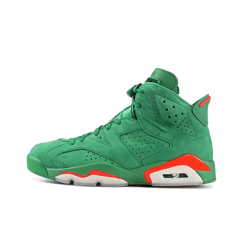 Jordan Air Jordan 6 Retro NRG 'Зеленый Замша Gatorade' Амортизация Balance High Top Винтажные баскетбольные кроссовки Мужской Зеленый