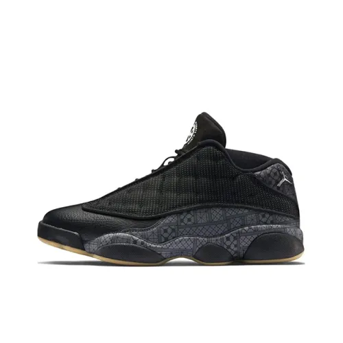Jordan Air Jordan 13 Low Топ Винтажные Баскетбольные Кроссовки Мужские Серый Черный