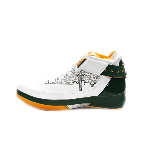 Jordan Air Джордан 22 OG Ray Allen PE Нескользящий Легкий MID Топ Винтажные баскетбольные кроссовки Мужской Белый Зеленый