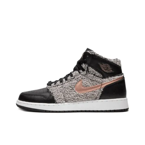 Jordan Air Jordan 1 Retro High GG 'Флис' High Top Винтажные баскетбольные кроссовки Женские Черный Розовый