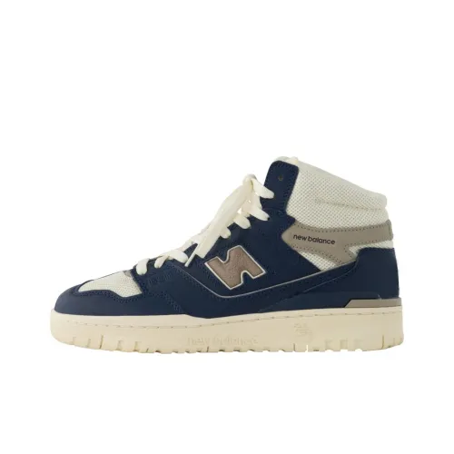 AIME LEON DORE x New Balance Устойчивый к истиранию MID Топ Винтажные баскетбольные кроссовки Унисекс Белый Синий