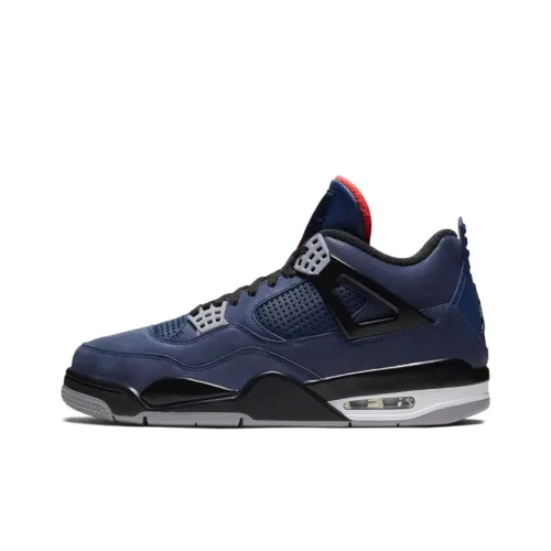 Jordan Air Jordan 4 Retro WNTR MID Топ Винтажные баскетбольные кроссовки Мужской Черный Синий