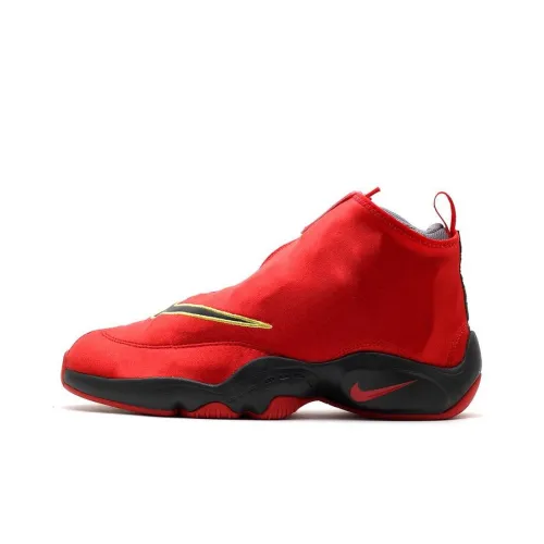 Nike Zoom Flight 98 The Glove Miami Heat Противоскользящий MID Топ Винтажные баскетбольные кроссовки Мужской Красный