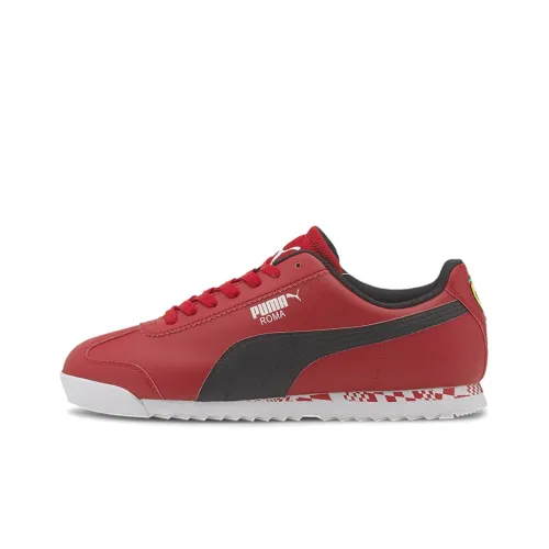 PUMA Scuderia Ferrari Race Roma Low Training Кроссовки Мужские Красный Черный Белый