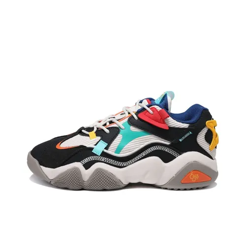 PEAK Taichi 6371 Амортизаторы Slip-resistant устойчивые к истиранию Низкий топ Винтажные баскетбольные кроссовки Мужские Brazil Зеленый