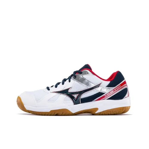 Mizuno Shock Absorbers Slip-Resistant Abrasion-Resistant Breathable Low-Top Training Shoes Unisex White Red Mizuno Shock Absorbers Противоскользящие устойчивые к истиранию дышащие низкие кроссовки для тренировок унисекс белый красный