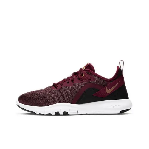 Nike Flex Trainer 7 Нескользящий Легкий Низкий Топ Кроссовки для тренировок Женские Бордовый