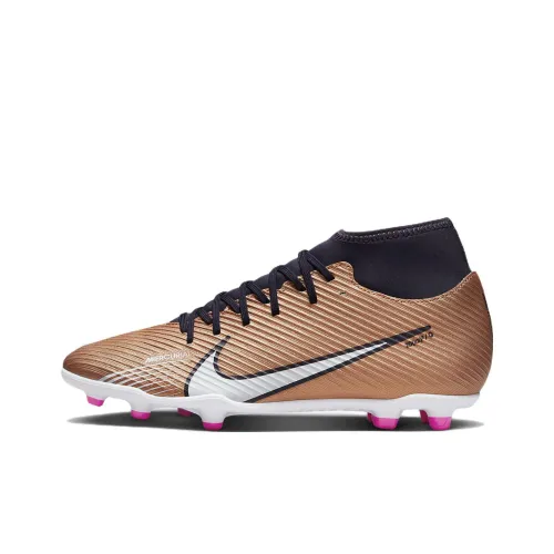 nike Mercurial Superfly 9 Клуб MG Амортизаторы Slip-resistant Abrasion-resistant Футбольные бутсы Металлик Медный