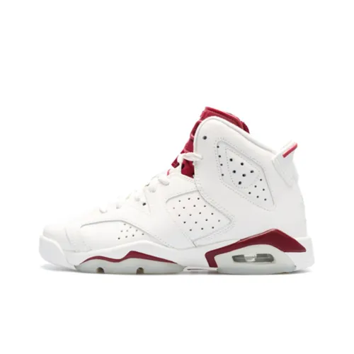 Jordan Air Jordan 6 OG Новый Бордовый Slip-resistant Покрытие Поддержка Высокий Топ Винтажные Баскетбольные Кроссовки Мужской Белый