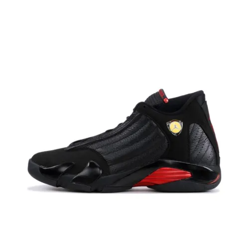 Jordan Air Jordan 14 Ретро Last SHOT MID Топ Винтажные баскетбольные кроссовки Мужской Черный Красный Выпуск 2011 года