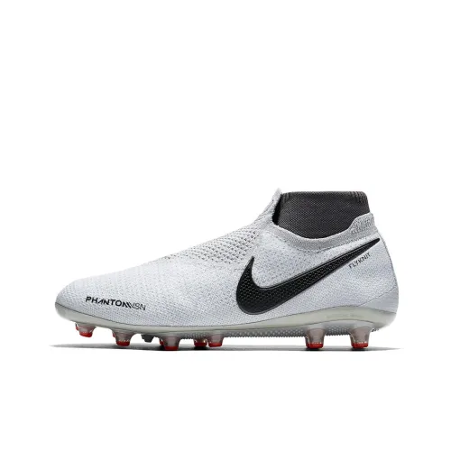 Nike AG Искусственная трава Амортизаторы Shock Absorbers Противоскользящие Устойчивые к истиранию Футбольные бутсы Мужские Серый Белый