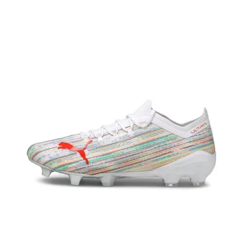 PUMA Ultra 1,2 AG Artificial Grass FG Твердый Грунт Футбольные Бутсы Мужские Белый Красный