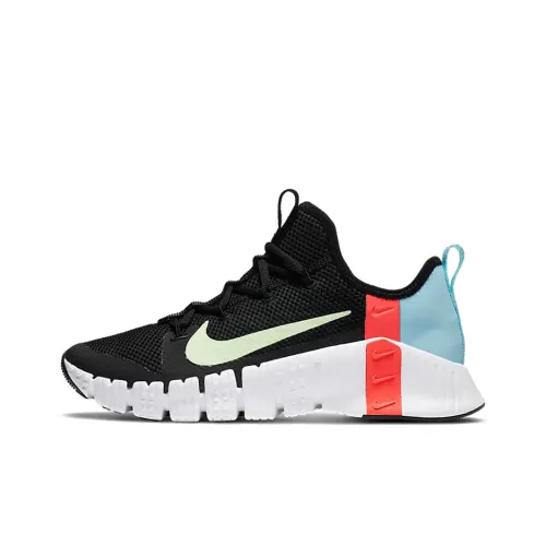 Nike Free Metcon 3 Амортизирующие низкие кроссовки для тренировок с противоскользящим покрытием женские черный синий зеленый