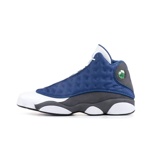Jordan Air Jordan 13 Ретро Flint Non Slip Легкий High Top Винтажные баскетбольные кроссовки Мужской Синий Белый Выпуск 2010 года