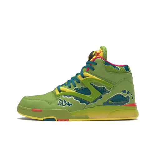 Jurassic Park x Reebok Pump Omni Zone 2 Дышащие Высокие Кеды Винтажные Баскетбольные Кроссовки Мужские Зеленые