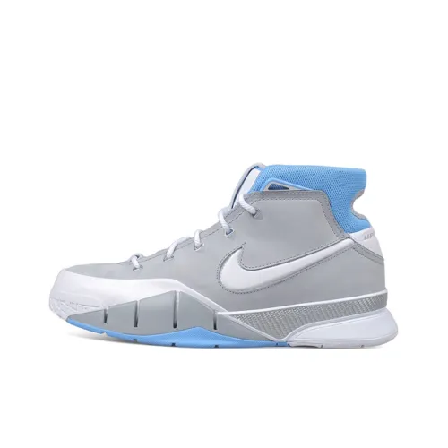 Nike Zoom Kobe 1 MPLS Коби 1 High Топ Винтажные баскетбольные кроссовки Мужской Серый Белый Синий