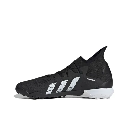 Adidas Predator TF Шипы Slip-resistant Abrasion-resistant Breathable Football Cleats Unisex Black White