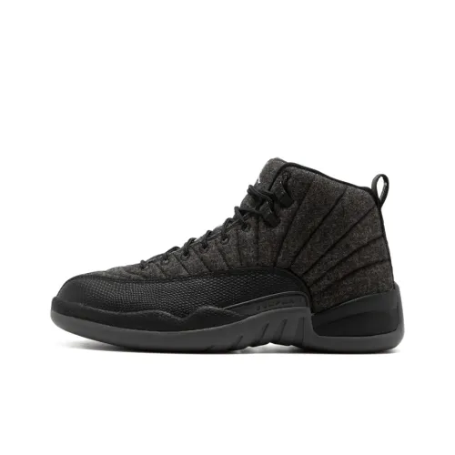 Jordan Air Jordan 12 Retro Wool High Top Vintage Баскетбольные Кроссовки Мужские Wool Темно-Серый