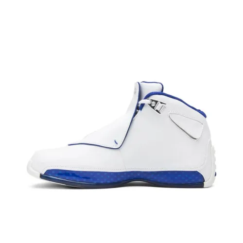 Jordan Air Джордан 18 OG Белый Sport Королевский Non Slip Lightweight High Top Винтажные баскетбольные кроссовки Мужской Синий Белый