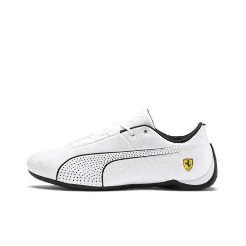 PUMA Scuderia Ferrari Cat Ultra Амортизация Устойчивый к истиранию Легкий Низкий Топ Кроссовки для тренировок Мужские Белый Черный