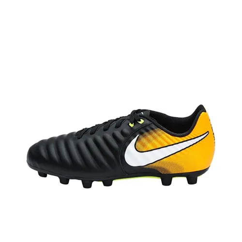 Nike Tiempo Legacy HG Твердый Ground Shock Absorbers Противоскользящие Устойчивые к истиранию Футбольные бутсы Мужские Черные Желтые