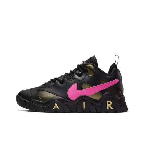 Nike Air Barrage Low Супер Bowl LIV Anti-slip Легкий Низкий Топ Винтажные баскетбольные кроссовки Мужской Черный Розовый