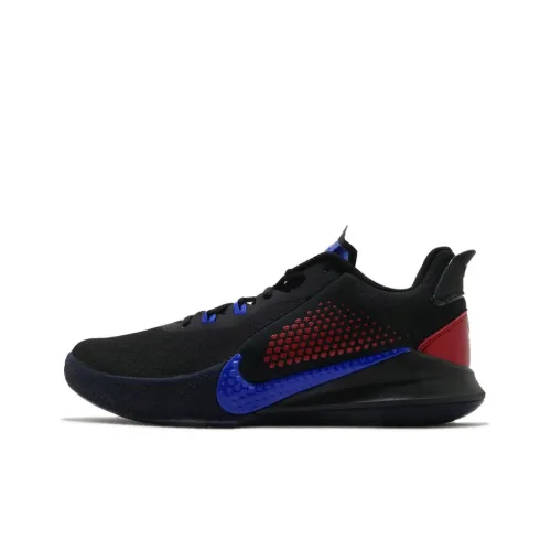 Nike Mamba Fury EP Low Топ Винтажные Баскетбольные Кроссовки Унисекс Черный Синий Красный