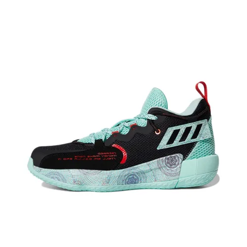 Adidas D Lillard 7 Dame 7 Extply GCA Противоскользящий и Дышащий MID Топ Винтажные баскетбольные кроссовки Мужской Черный Зеленый