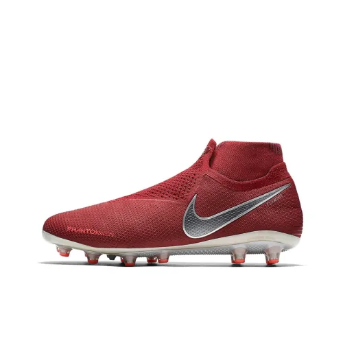 Nike Phantom VSN Elite AG Искусственная трава Амортизаторы Slip-resistant Abrasion-resistant Футбольные бутсы Мужские Красный