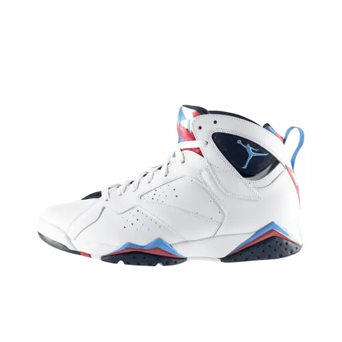 Jordan Air JORDAN 7 Ретро Orion Hunter Non Slip Легкий Высокий Топ Винтажные баскетбольные кроссовки Мужской Белый Синий