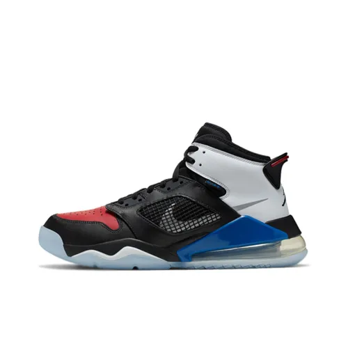 Джордан Mars 270 Топ 3 Non Slip Легкий MID Топ Винтажные баскетбольные кроссовки Мужской Красный синий белый