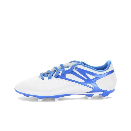 Adidas Messi 15,3 AG Искусственная трава FG Твердый грунт Противоскользящие Устойчивые к истиранию Футбольные бутсы Мужские Белый Синий