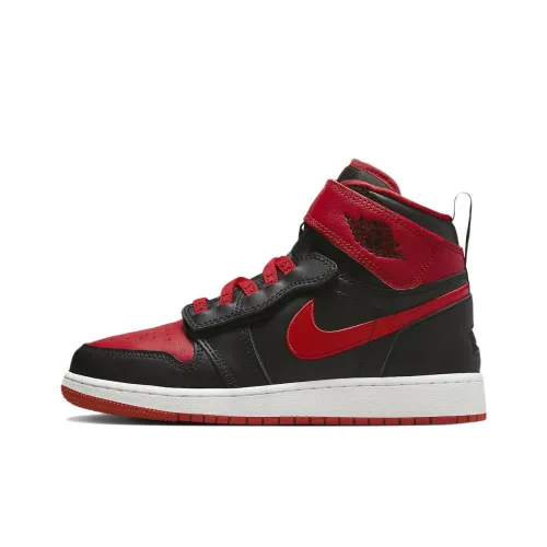 Jordan Air Jordan 1 High FlyEase Темно-красный цвет Противоскользящий Амортизация Устойчивость к истиранию Высокий топ