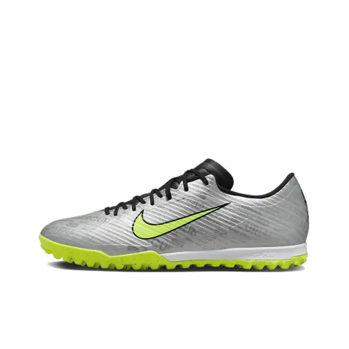 Nike Zoom Vapor 15 Academy TF Шипы Твердый грунт Искусственные шипы Футбольные бутсы Унисекс Серебристо-зеленый