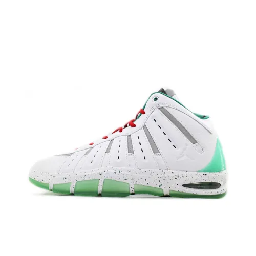 Jordan Melo M7 Китай MID Топ Винтажные баскетбольные кроссовки Мужской Белый Зеленый