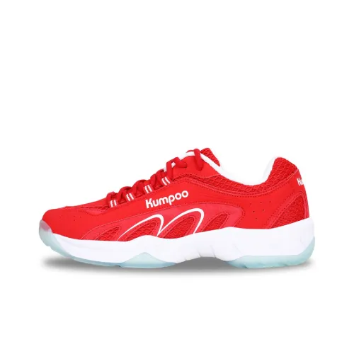 KUMPOO Амортизация Противоскользящий Дышащий Покрытие Баланс Низкий Топ Бадминтон Обувь Унисекс Красный