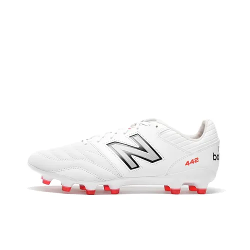 New Balance совместный бренд 442 V2 Pro HG Твердый Ground Твердый грунт Футбольные бутсы Унисекс Белый и красный
