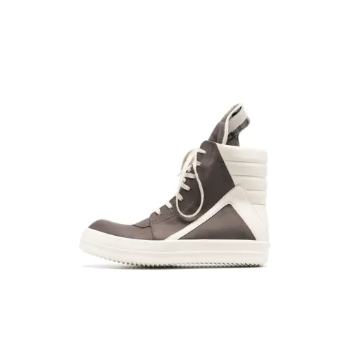 RICK OWENS совместный бренд RO Geobasket Стильные Скейтбординги Мужской Белый Серый