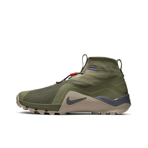 Nike Metcon X SF Нескользящий Легкий Высокий Топ Кроссовки для тренировок Унисекс Оливково-зеленый