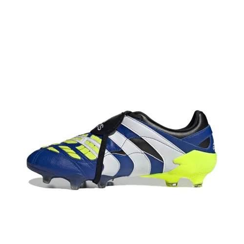 Adidas Predator Accelerator FG Твердый Грунт Резистентные Футбольные Бутсы Мужские Черные Белые и Синие